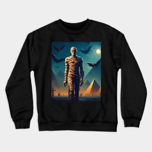 Mummy walks out of a graveyard Crewneck Sweatshirt